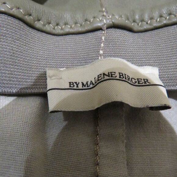 BY MALENE BIRGER Elenaso 100% Lamb Leather Legging Pants in Taupe Quiet Luxury - Picture 14 of 15